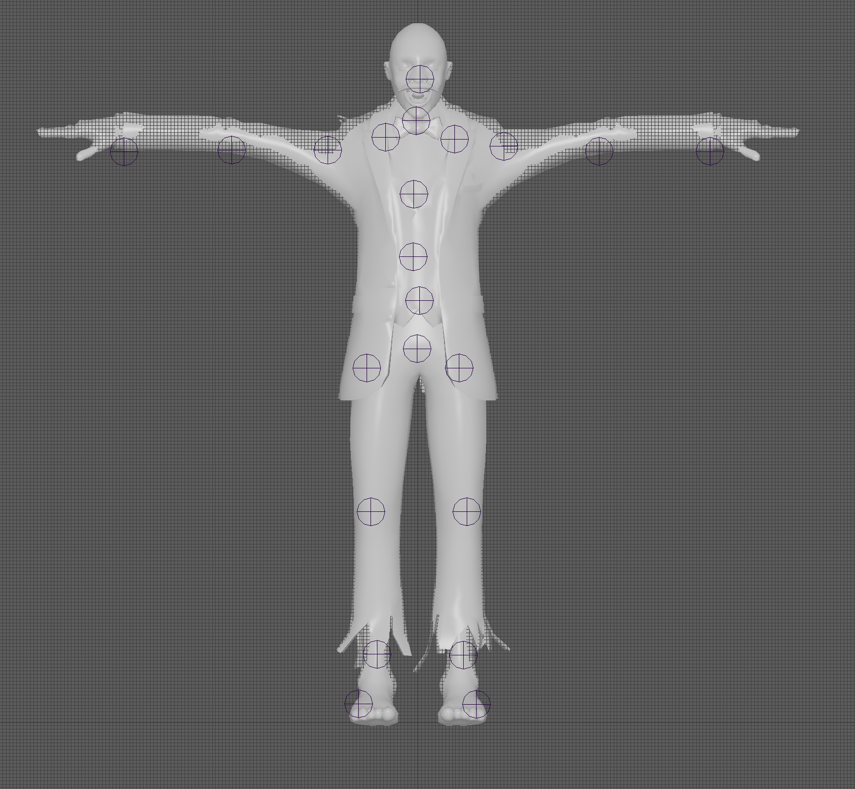 Maya viewport with predicted joints